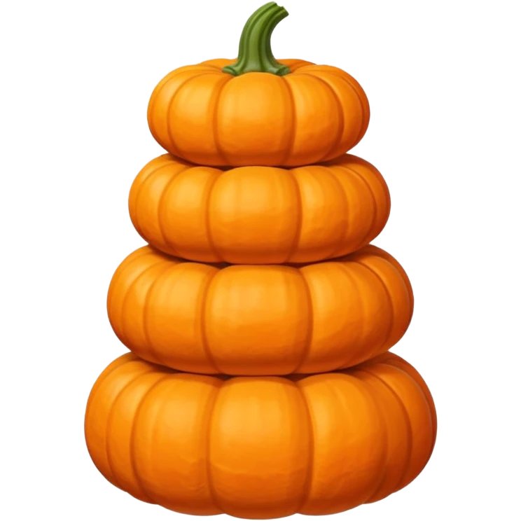 Pumpkin Stack – Three pumpkins stacked like a tower emoji