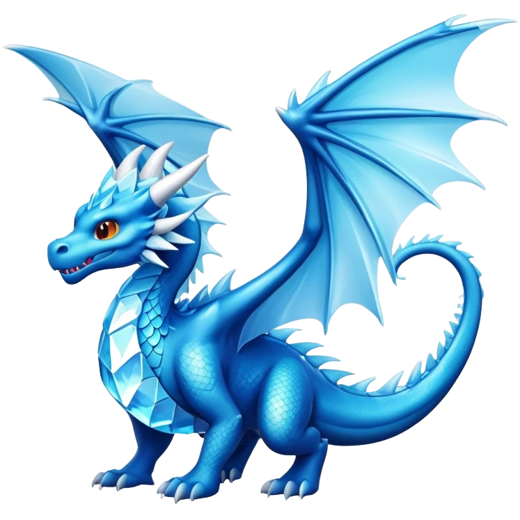 dragon with ice wings  emoji