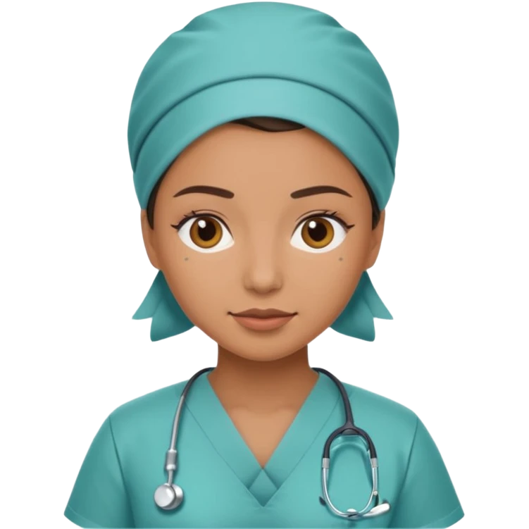 A smart female surgeon emoji