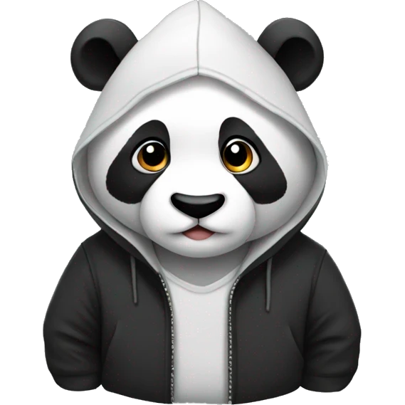 panda wearing a hoodie emoji