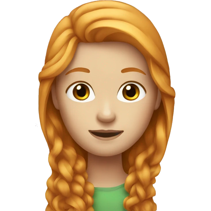 ginger and blonde girls long hair emoji