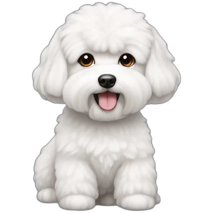 bichon-havanais-black-half-white-head emoji