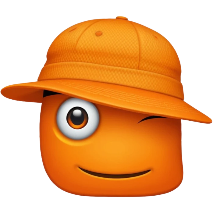 orange golf hat emoji