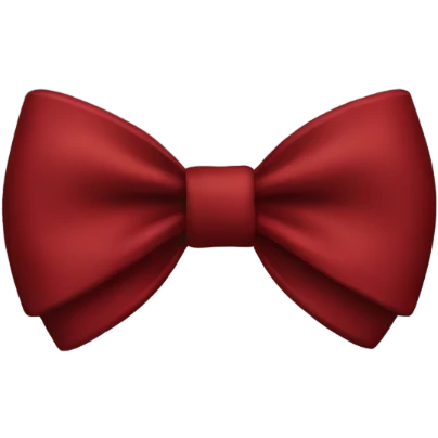 dark red bow emoji