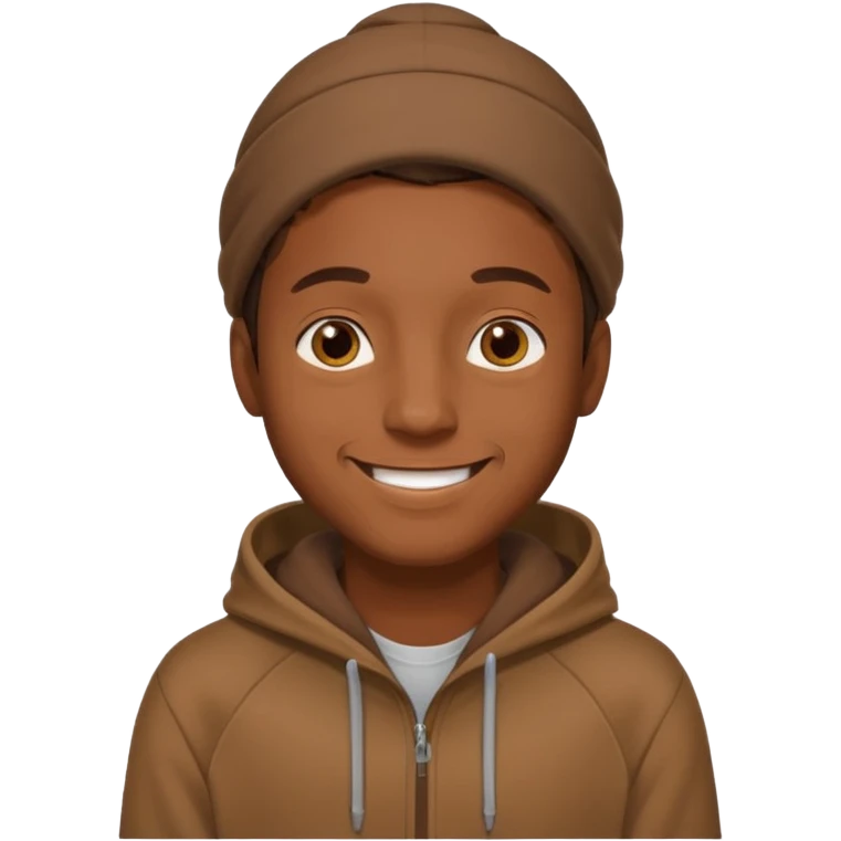 man with brown hoodie emoji