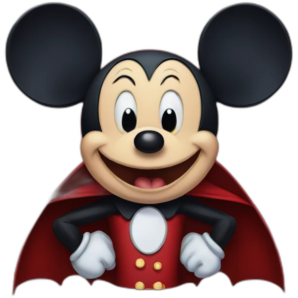 Mickey Mouse as dracula emoji