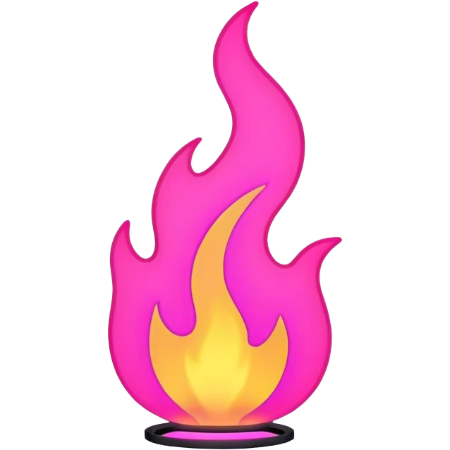 outline-pink-neon-flame emoji