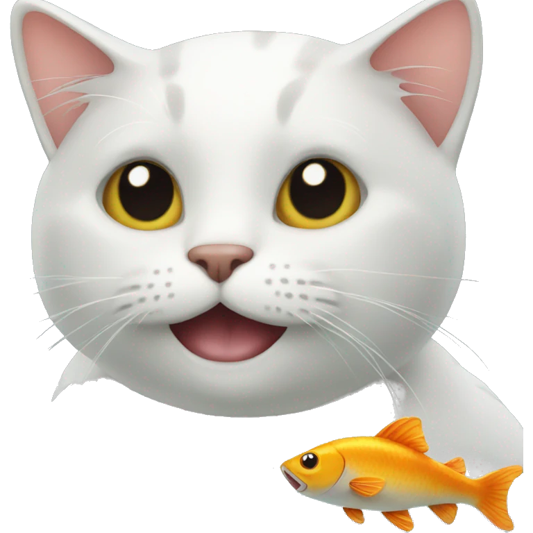 Cat with a fish emoji