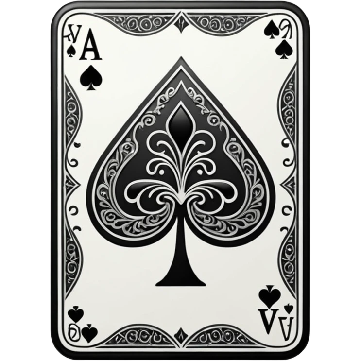close up of card ace of spades emoji