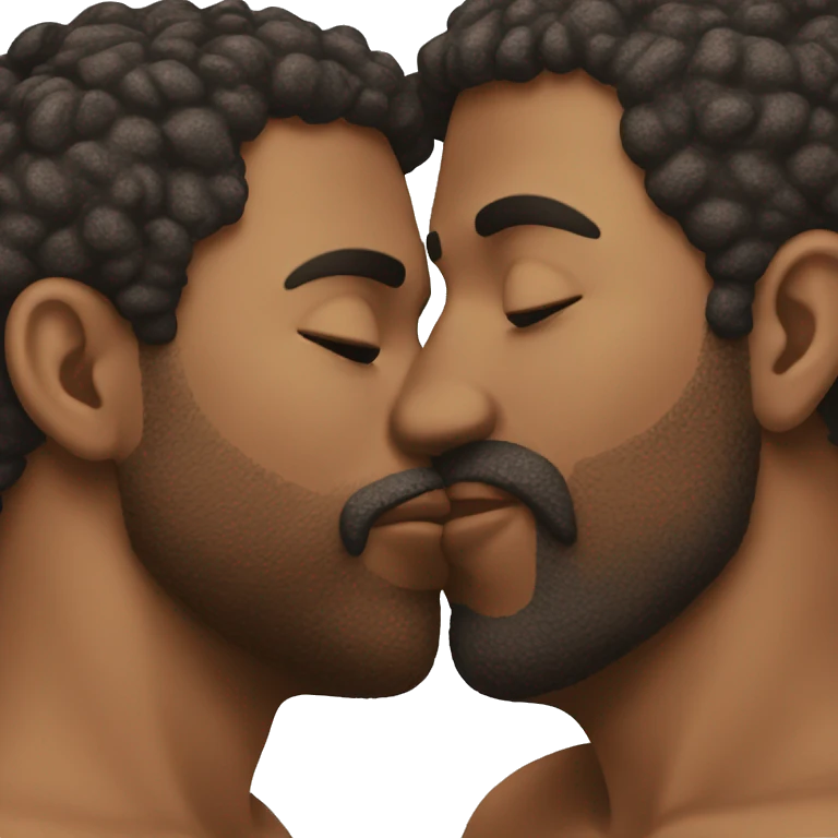 Two man kissing emoji
