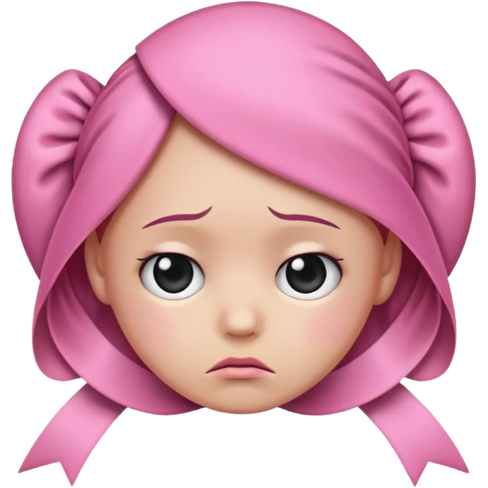 Make a emoji whit these emojis 🎀😔 emoji