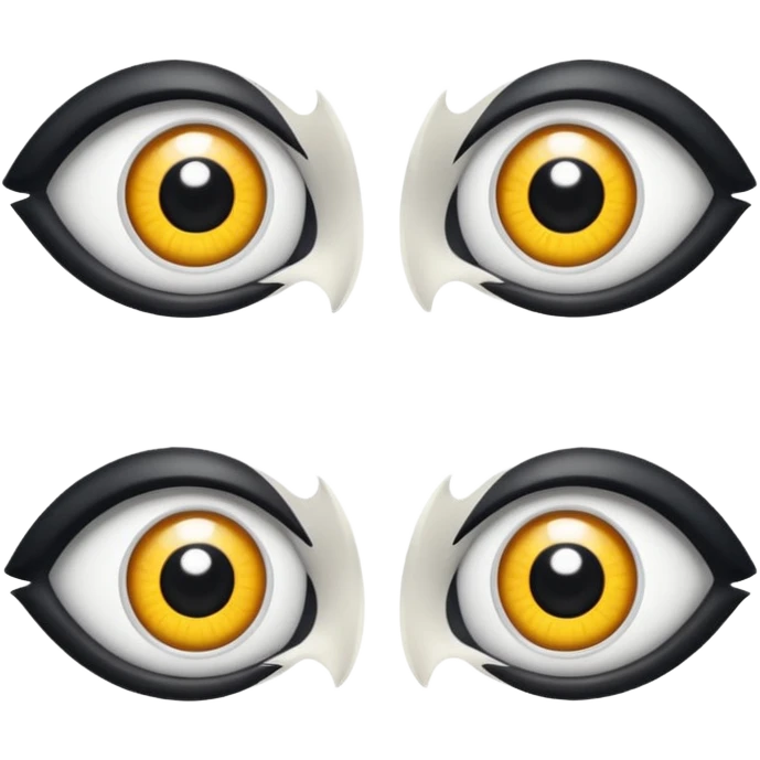 cartoon eyes, one looking left, one looking right emoji