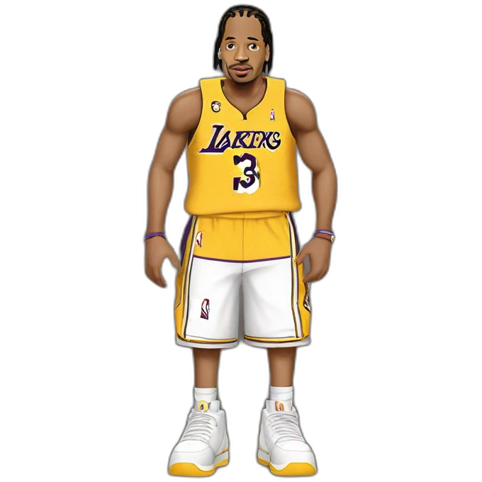 allen iverson with yellow lakers jersey emoji