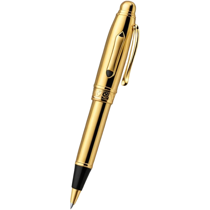 3D perspective academic premium golden vip pro pen emoji