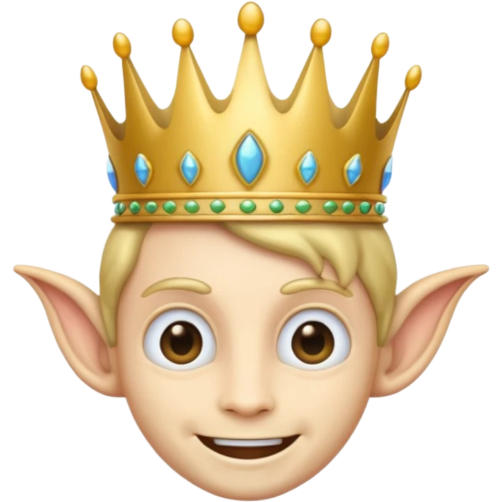 prince emoji with long alien ears emoji