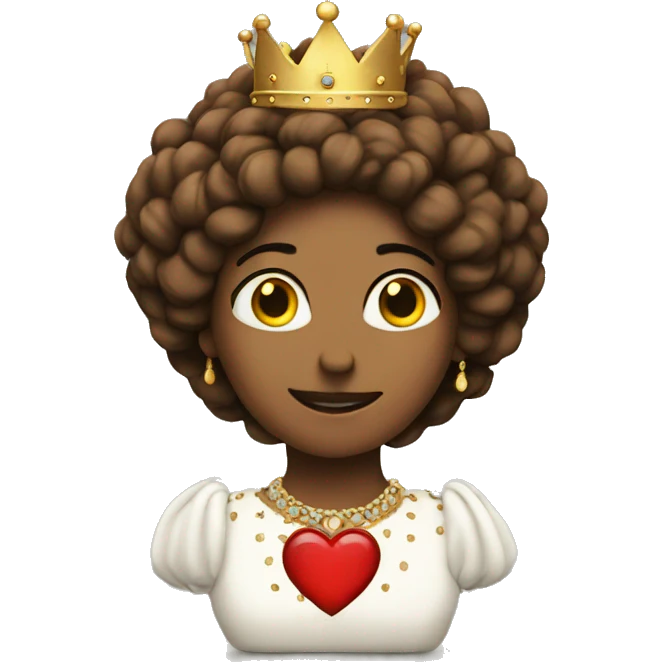 Heart with queen  emoji