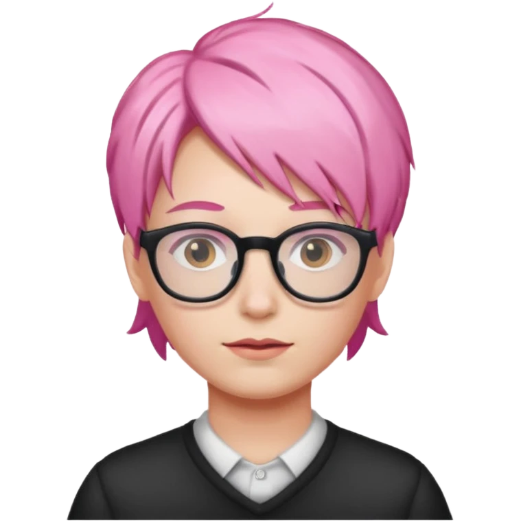 glassess wearing fish with pinkhair emoji