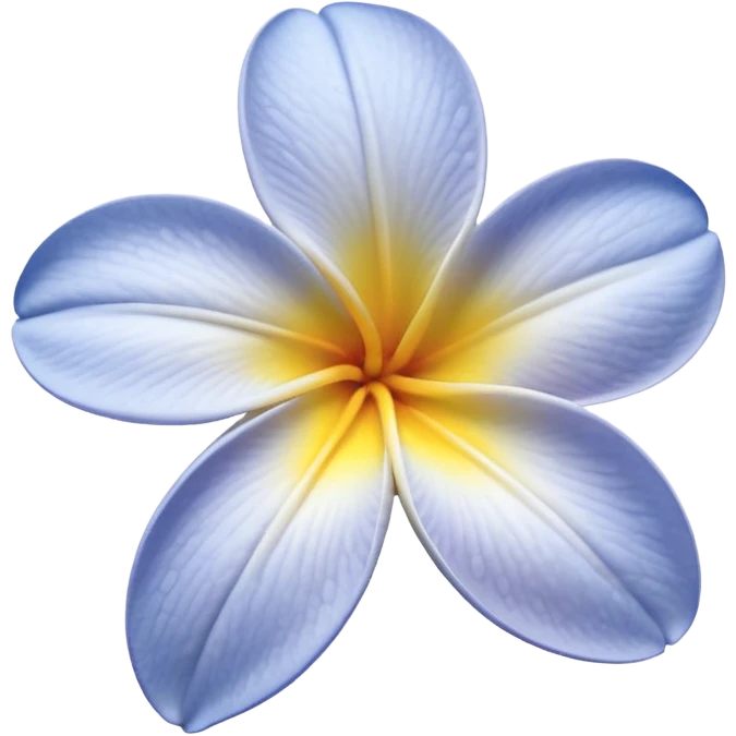 pale periwinkle Plumeria  emoji