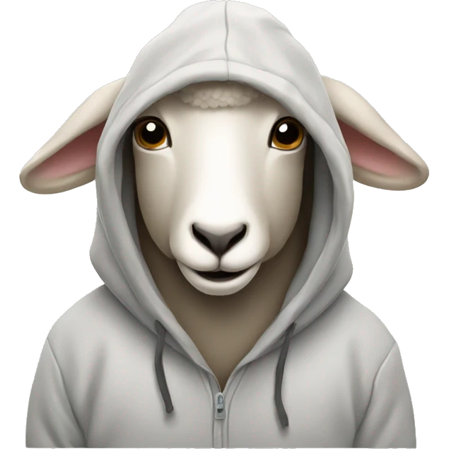 sheep wearing hoodie emoji