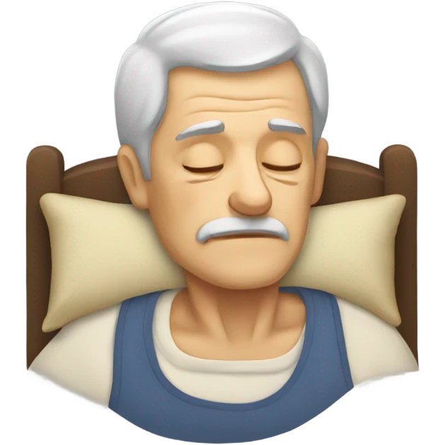 Old man sleeping emoji