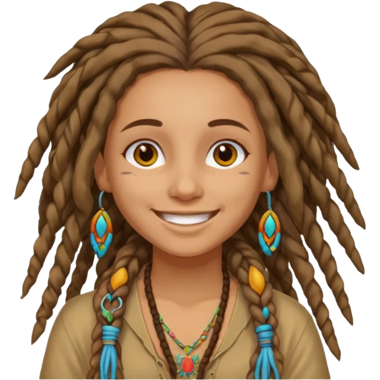 dreadlock hippie girl emoji