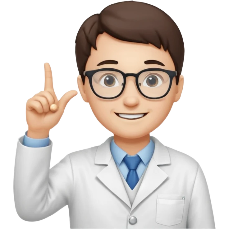 Nerd scientist emoji that with those 🤓👆🥼 that looks like an emoji not a bitmoji  emoji
