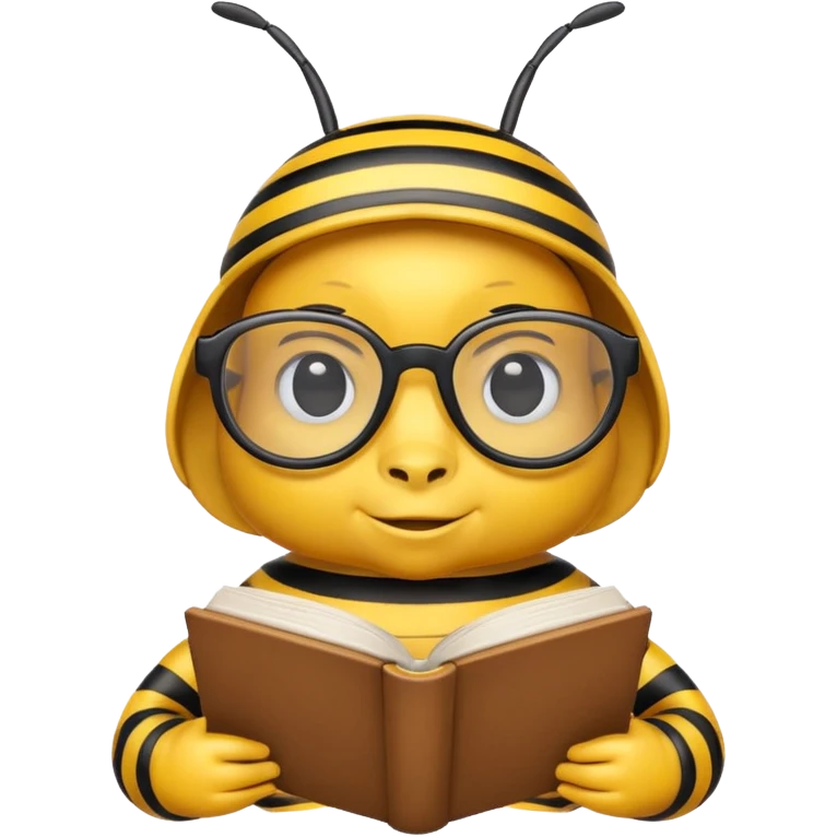 bee with professor emoji