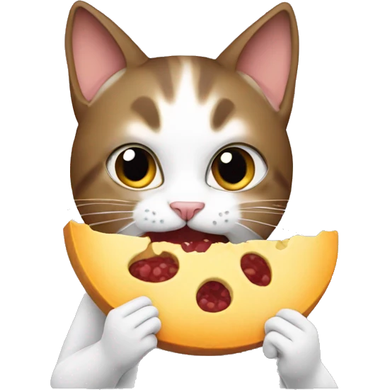 Cat eating emoji
