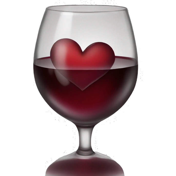 Red wine heart emoji