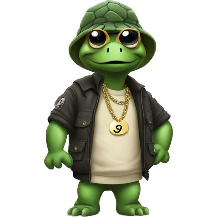 Turtle as rapper emoji