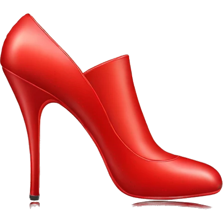 high heel shoe with red bottom emoji