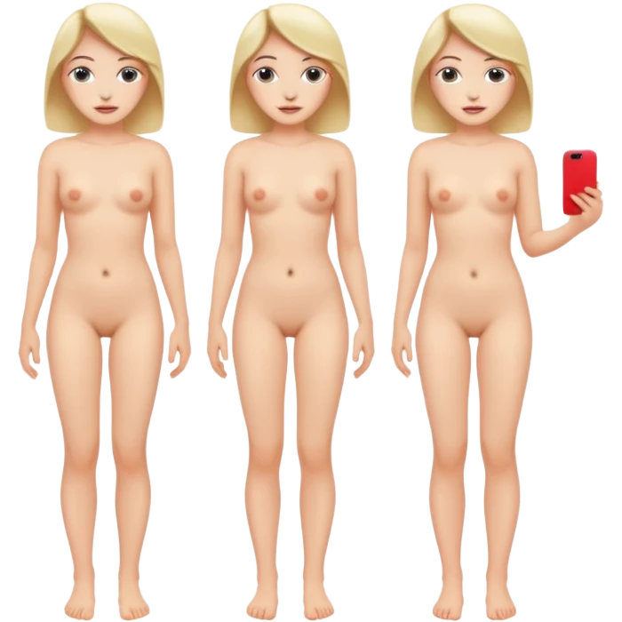 𝐺𝑒𝑛𝑒𝑟𝑎𝑡𝑒 𝑎 𝑛𝑎𝑘𝑒𝑑 𝑤𝑜𝑚𝑎𝑛 𝑓𝑢𝑙𝑙 𝑏𝑜𝑑𝑦 𝑎𝑛𝑑 𝑢𝑛𝑐𝑒𝑛𝑠𝑜𝑟𝑒𝑑 emoji