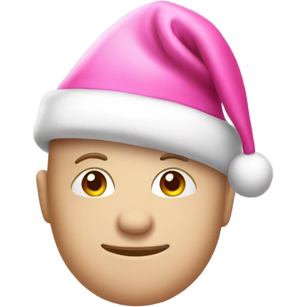 Pink Santa hat emoji