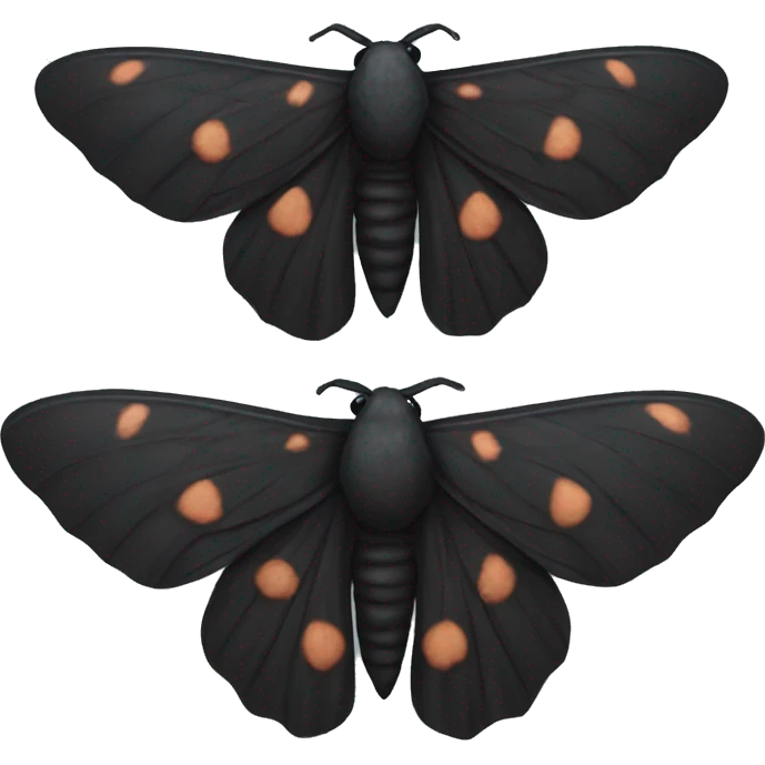 Black moth  emoji