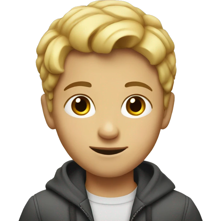 spanish boy with blond hear emoji