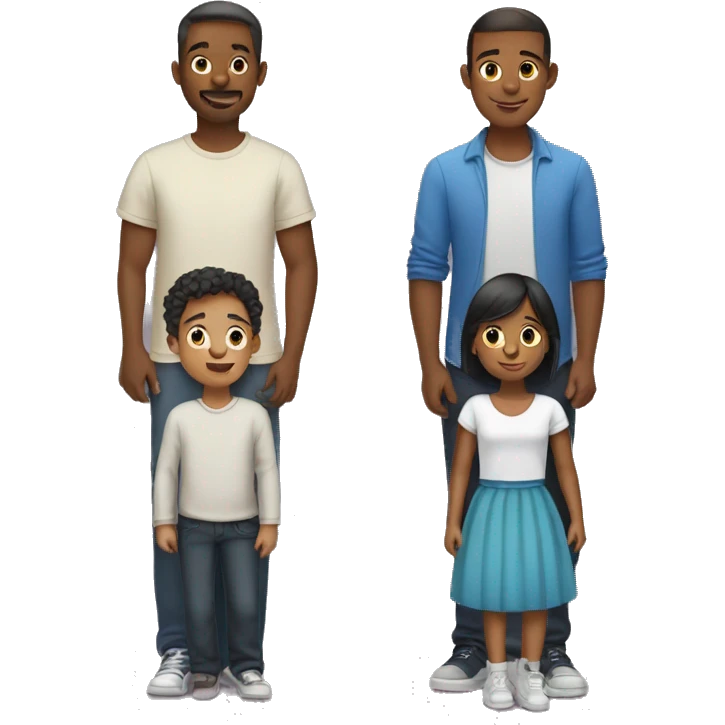 two dads, a boy and a girl emoji