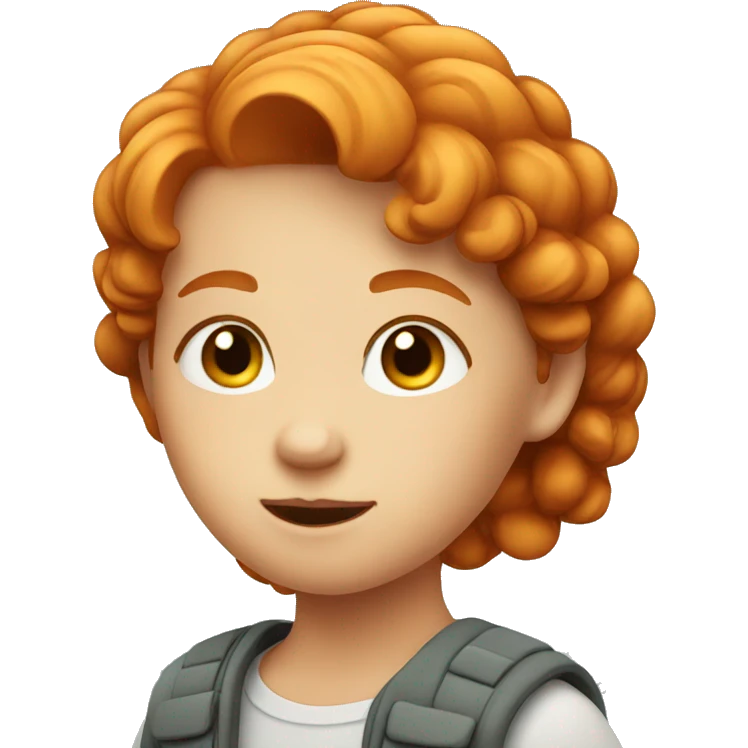 Cute ginger girl emoji