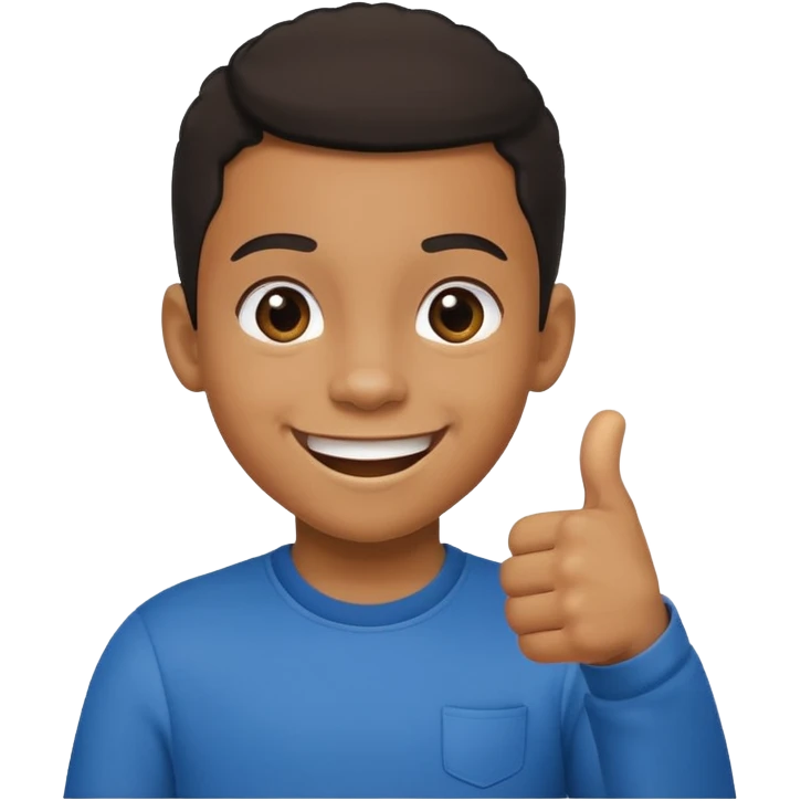 Creat light black kid with this "👍" reaction emoji