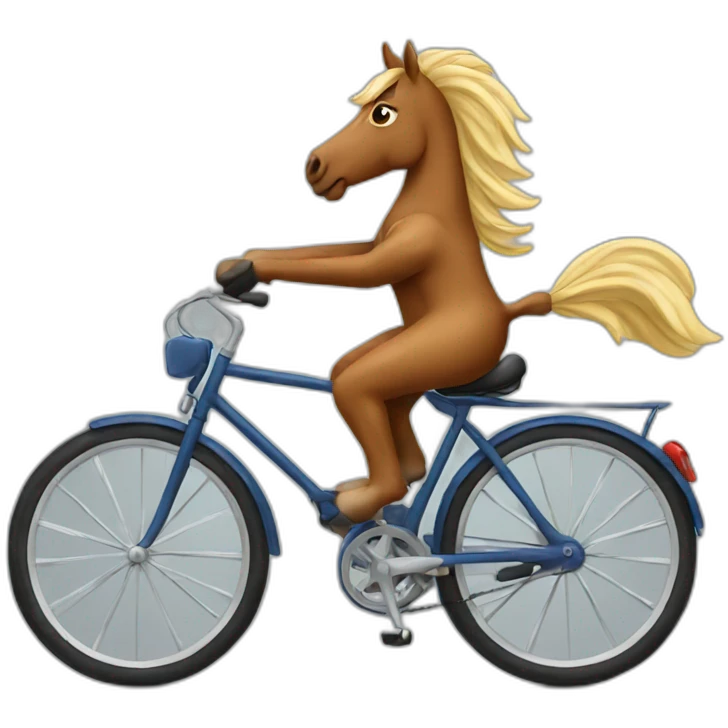 Horse on a bike emoji