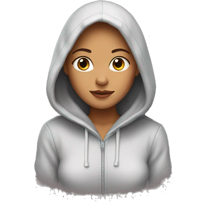 sophie wearing a hoodie emoji