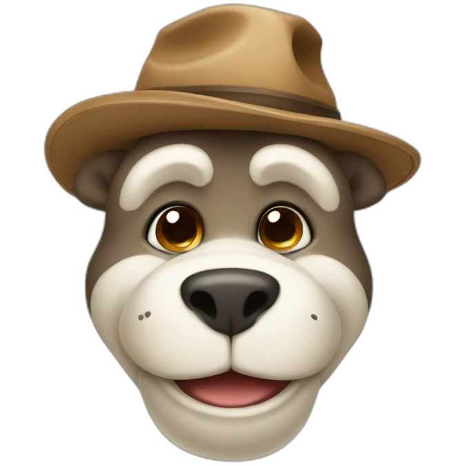 Mokey with hat emoji