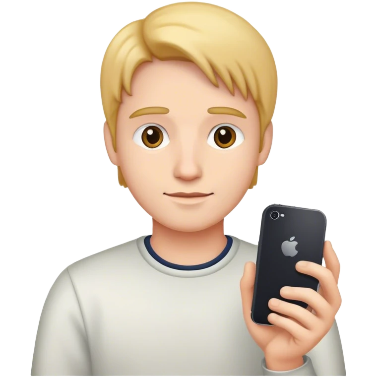 person holding an iphone emoji