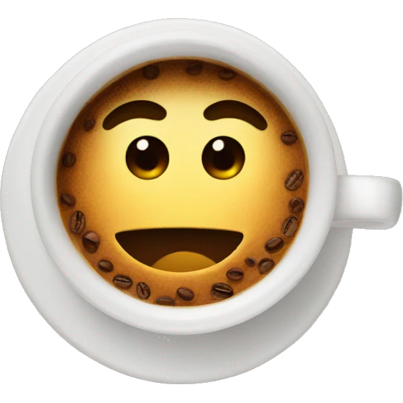 emoji with coffee eyes  emoji
