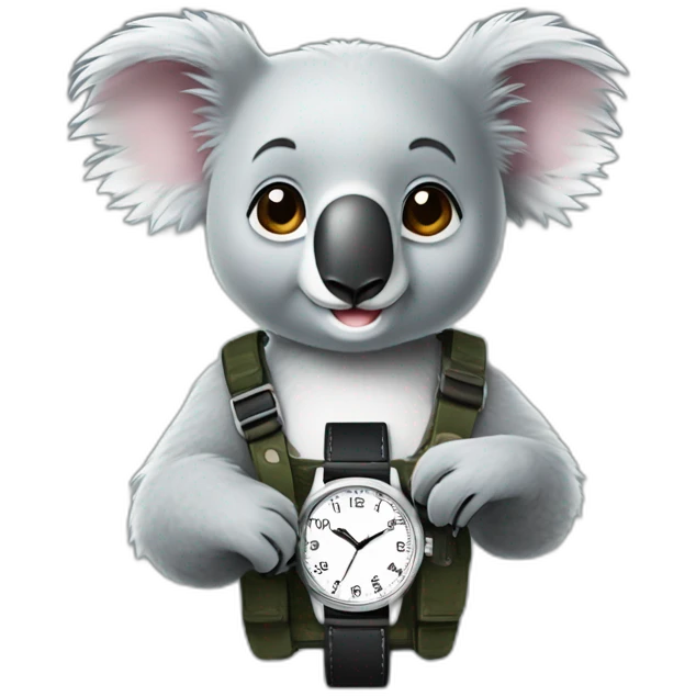 koala with wristwatch emoji