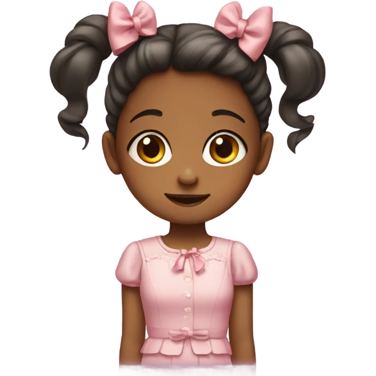 Little girl with bows  emoji