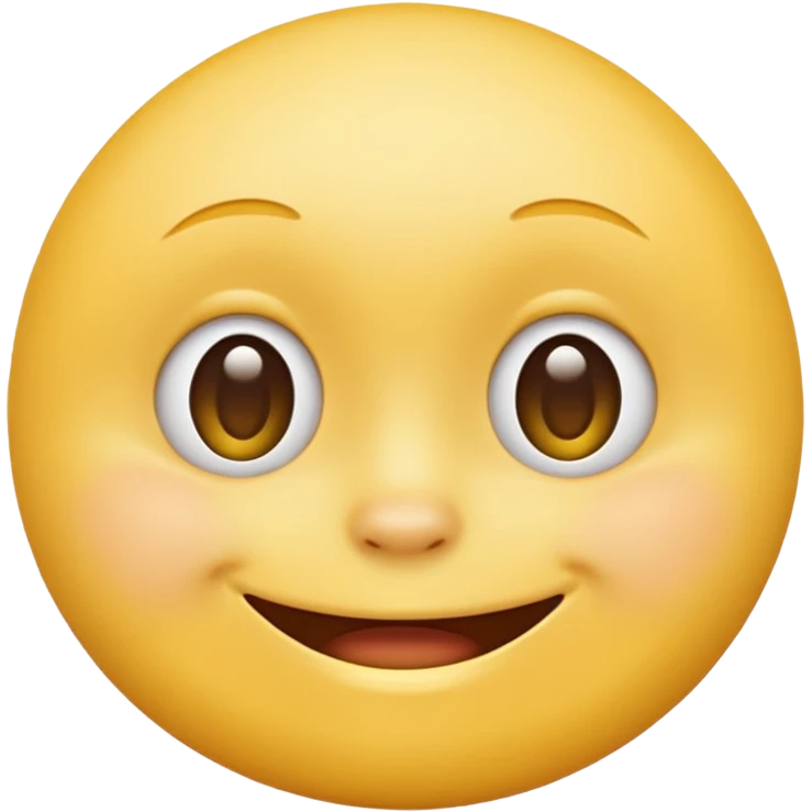 Emoji, yellow round smiling face, totally closed mouth emoji