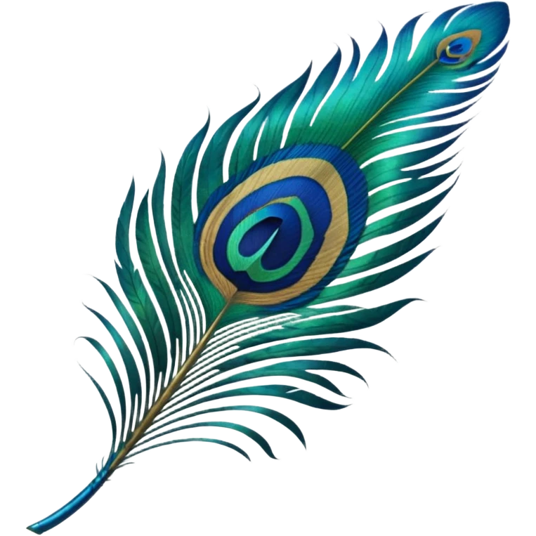 Peacock feather emoji