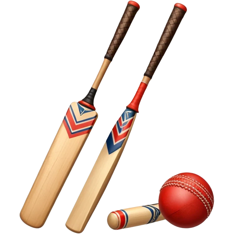 Only Cricket bat and ball emoji