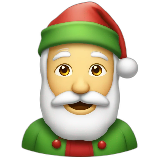 Père Noël qui fait un bisou emoji