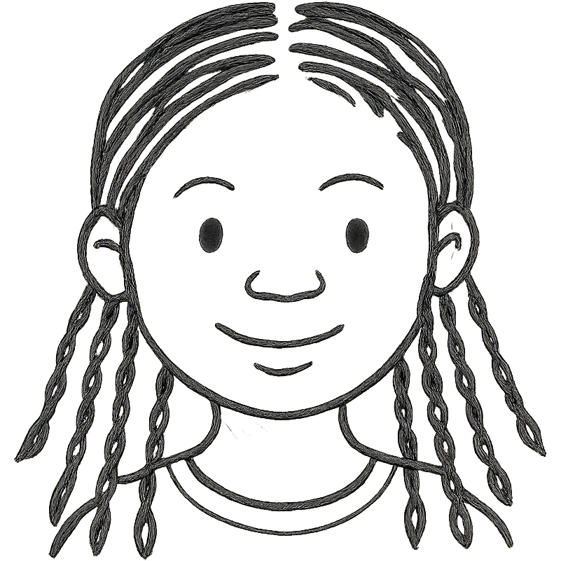 Black girl with braids emoji